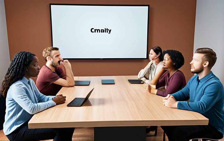 **
A diverse group of people gathered around a virtual conference table, engaged in active listening. Some participants are nodding, maintaining eye contact, and using supportive nonverbal cues. The scene showcases empathy and understanding in an online meeting setting, promoting positive communication.
**