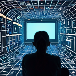 **Prompt 1: The Digital Labyrinth of Connection**
    A person, appearing thoughtful and slightly overwhelmed, is seated amidst a dense, swirling landscape of glowing digital screens, dating app profiles, and fragmented social media feeds. Their expression conveys a sense of introspection and perhaps a touch of loneliness, despite being surrounded by countless "connections." In the background, or subtly distant, a faint, warm glow hints at a genuine human connection – perhaps a blurred silhouette of two people interacting, emphasizing the paradox of modern digital relationships: vast connectivity juxtaposed with the challenge of finding authentic intimacy. The overall mood is contemplative and slightly melancholic, highlighting the "shadow sides" and the superficiality of the swipe culture.