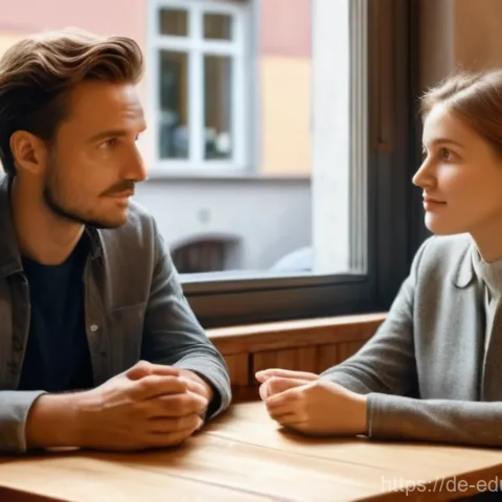 관계기술 교육의 교훈과 사례 - The Art of Attentive Listening in a German Café**
"A warm and inviting, photorealistic scene inside...